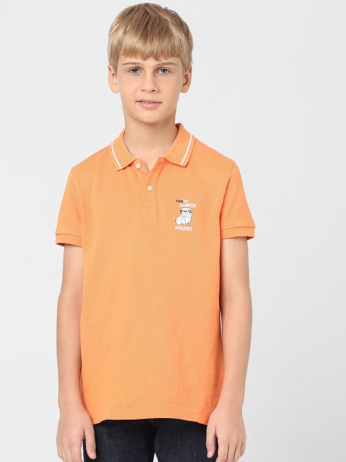 Buy Jack & Jones Junior Orange Cotton Printed T-Shirt for Boys Clothing  Online @ Tata CLiQ