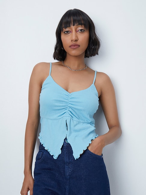 Nuon by Westside Light Blue Crop Top Price in India