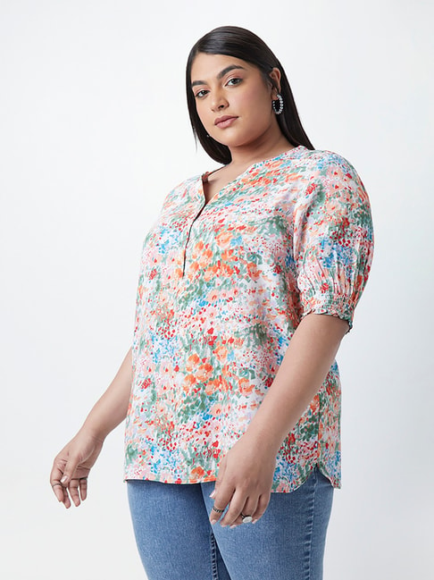 Gia Curves by Westside Multicolour Floral-Printed Top