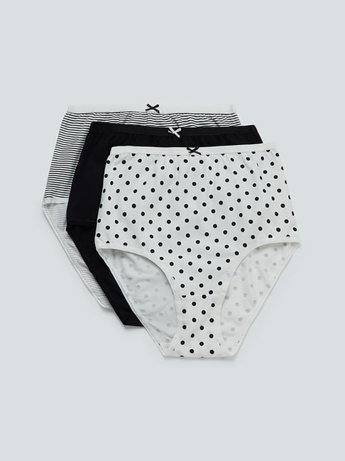 Wunderlove by Westside White Full Briefs Set Of Three Price in India