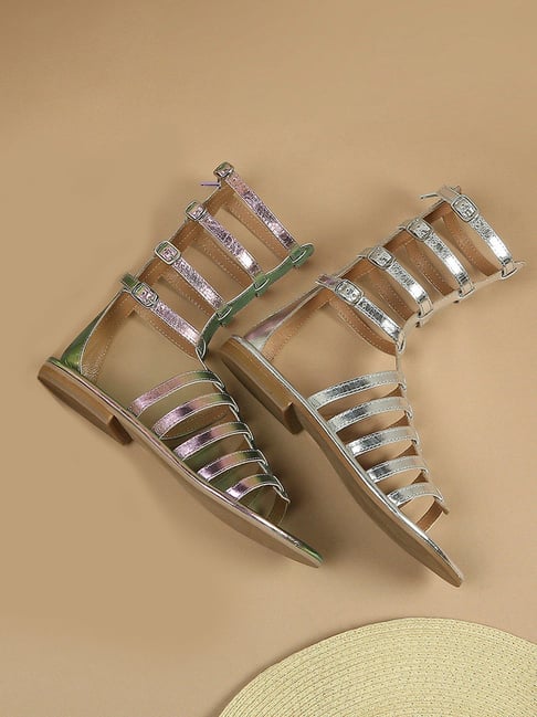 Multi colored best sale gladiator sandals