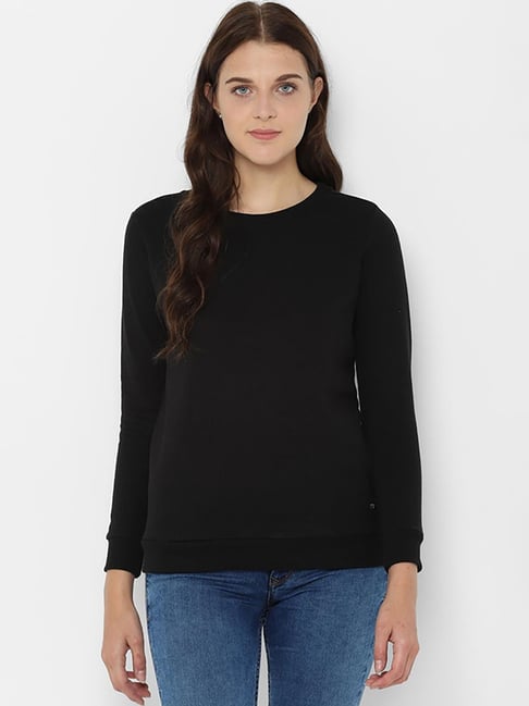 Allen Solly Black Regular Fit Sweatshirt