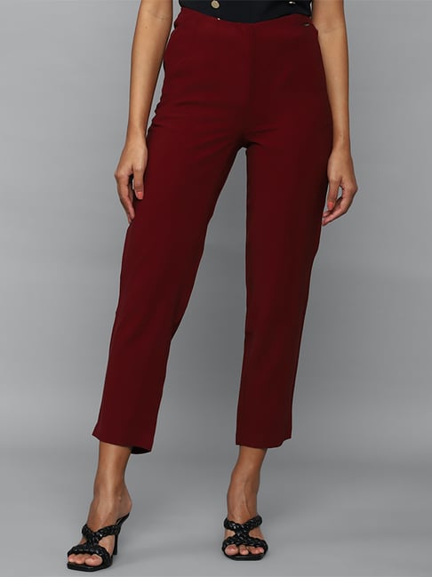 Buy Women White Regular Fit Stripe Casual Trousers Online - 751528 | Allen  Solly