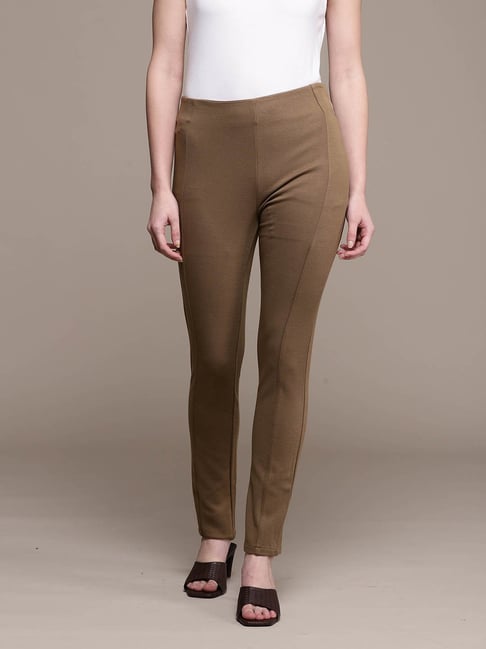 Buy GO COLORS Store Women Khaki Jeans Online at Best Prices in India   JioMart