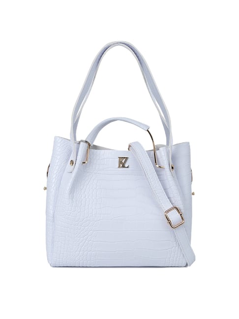 White LEATHER Louis Vuitton TOTE BAGS, Size: Medium