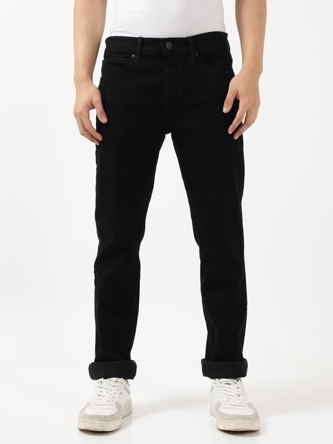 Lee Travis Black Slim Fit Lightly Washed Jeans