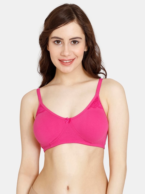 Rosaline by Zivame Hot Pink Half Coverage Double Layered T-Shirt Bra