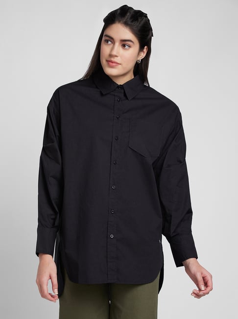 Spykar Black Cotton Shirt-picture-18