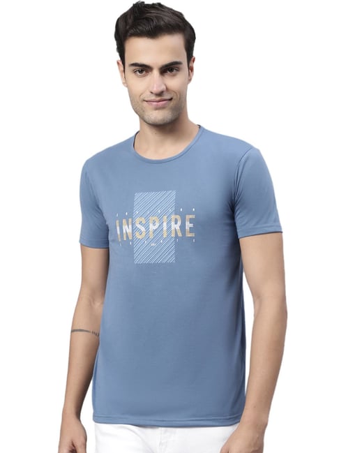 Vimal Jonney Grey Regular Fit Printed T-Shirt