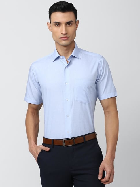 Van Heusen Blue Cotton Regular Fit Shirt-picture-25
