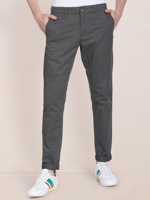 U S Polo Assn U.S. Polo Assn. Dark Grey Regular Fit Trousers