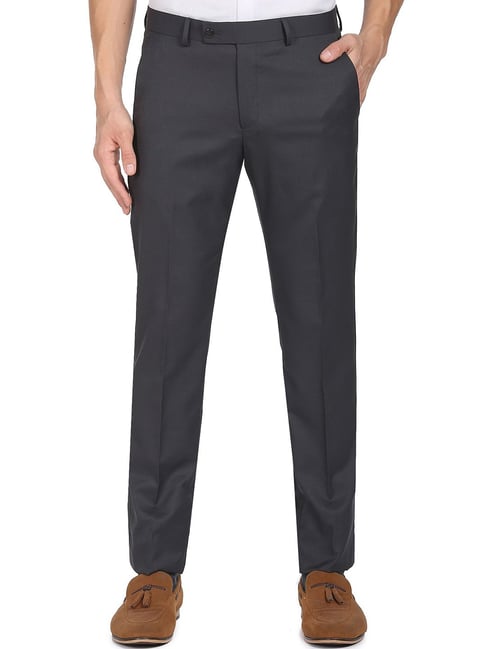 Buy Black Coffee Charcoal Grey Formal Trousers  Trousers for Men 1847796   Myntra