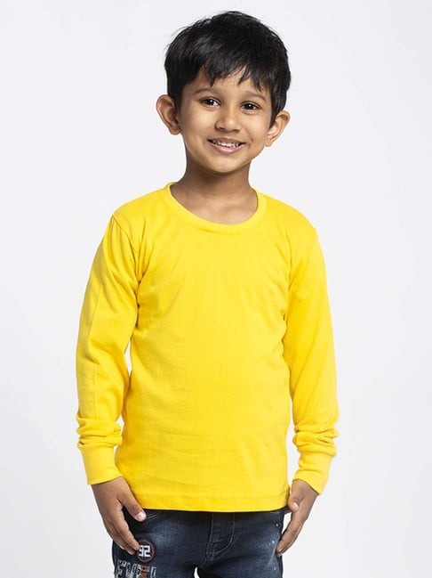 Plain yellow best sale t shirt kids