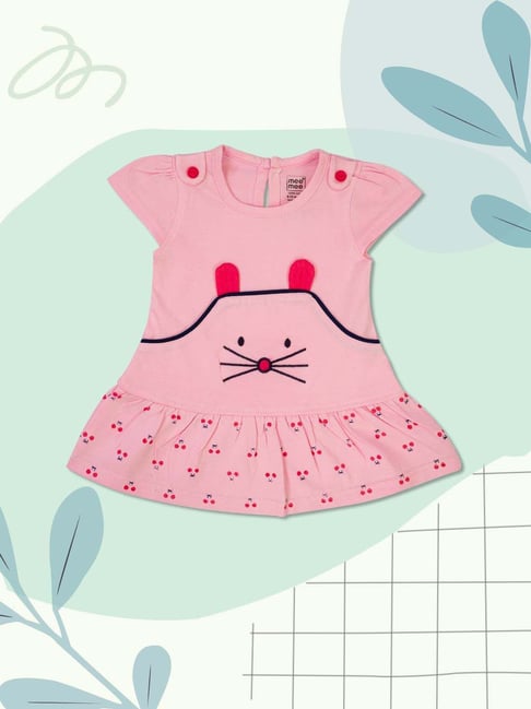 Mee Mee Kids Pink Printed Dress - Main Image
