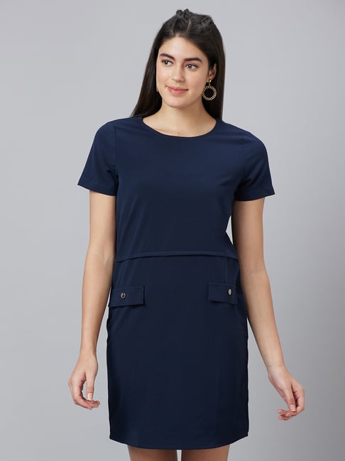 Globus Navy Regular Fit A-Line Dress-picture-39