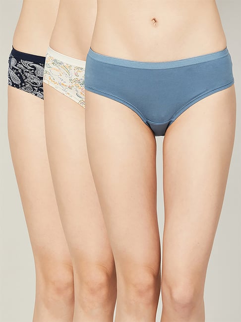 Ginger by Lifestyle Assorted Color Printed Panties - Pack Of 3 Price in India