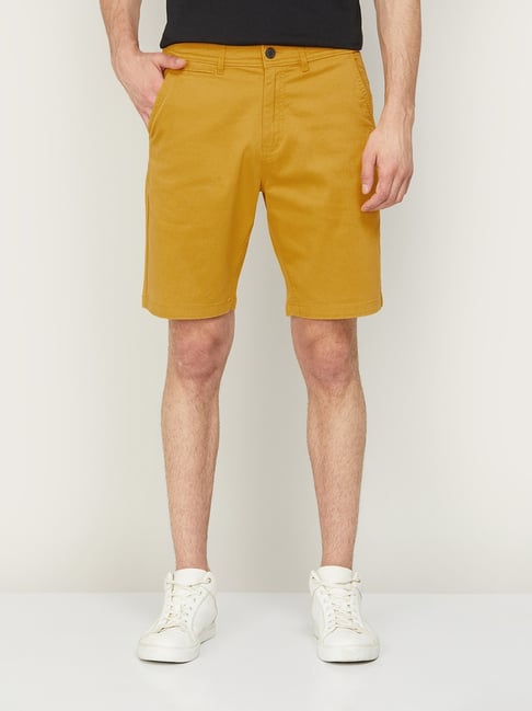 Fame Forever by Lifestyle Yellow Regular Fit Shorts