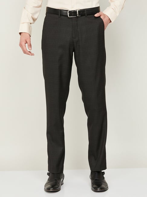 Buy online Charcoalgrey Textured Formal Trouser from Bottom Wear for Men  by Villain for 829 at 36 off  2023 Limeroadcom