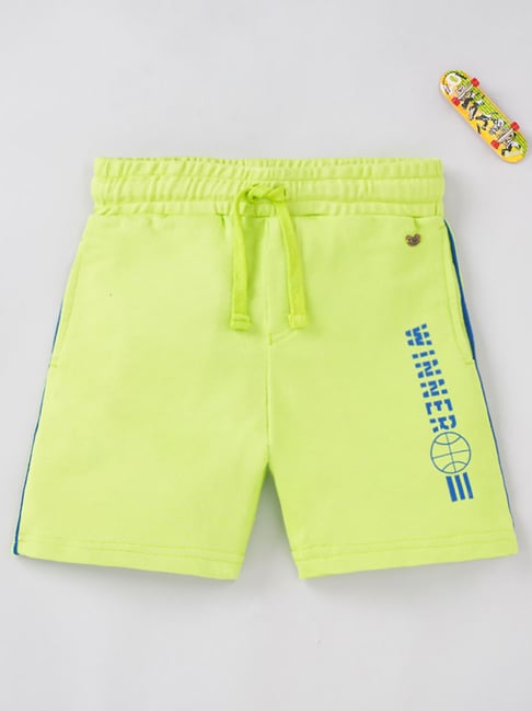Ed-a-Mamma Kids Green Solid Shorts-image-35