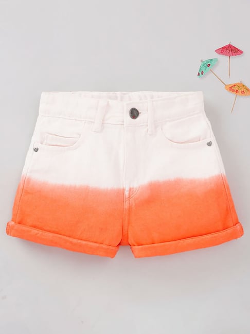 Judy Blue Mid Rise Garment Dyed Orange Fray Hem Denim Short – Sunshine &  Wine Boutique