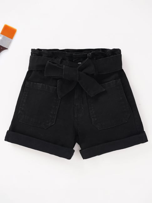 Ed-a-Mamma Kids Black Solid Shorts-picture-15