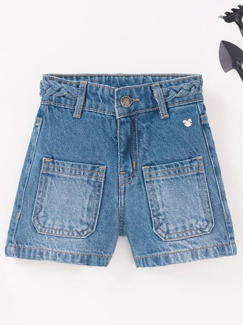 Ed-a-Mamma Kids Blue Solid Shorts-picture-18