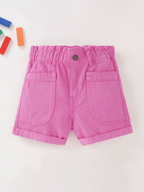 Ed-a-Mamma Kids Pink Solid Shorts-picture-14