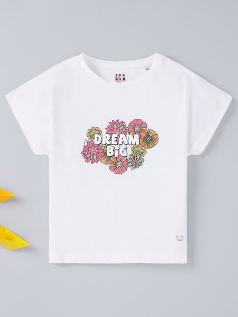 Ed-a-Mamma Kids White Floral Print T-Shirt-picture-15