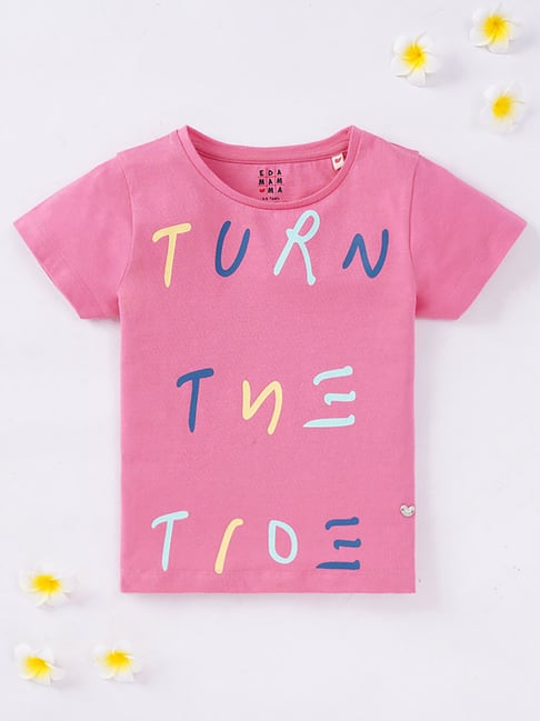 Ed-a-Mamma Kids Pink Printed T-Shirt-picture-20