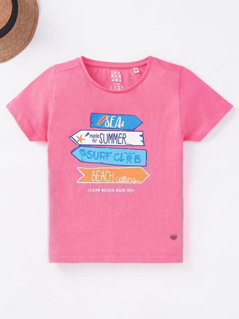 Ed-a-Mamma Kids Pink Printed T-Shirt-picture-17