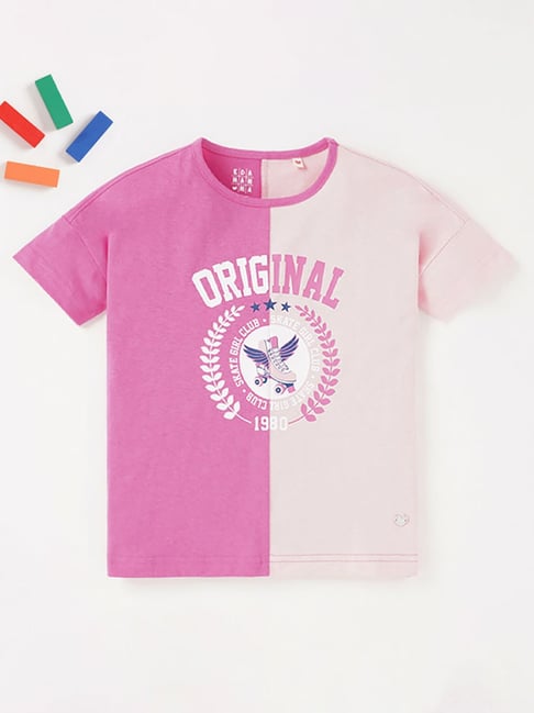 Ed-a-Mamma Kids Pink Printed T-Shirt-picture-19