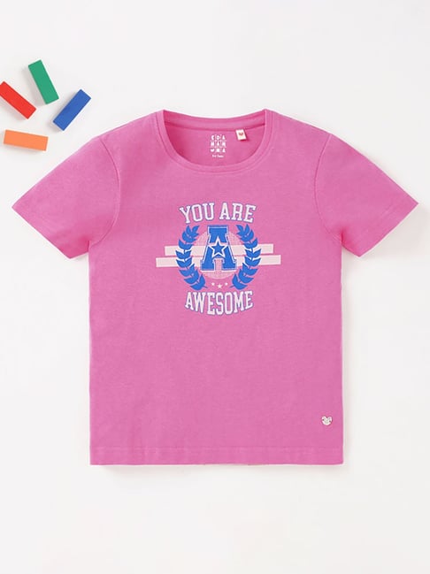 Ed-a-Mamma Kids Pink Printed T-Shirt-picture-18