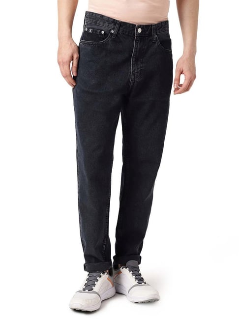 Calvin Klein Jeans Blue Black Rinse Washed Mid Rise Jeans