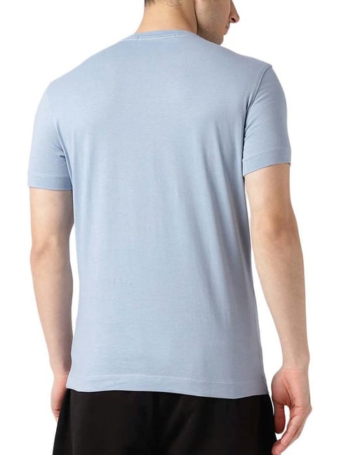 Buy Calvin Klein Jeans Iceland Blue Slim Fit T-Shirts for Men Online @ Tata  CLiQ Luxury