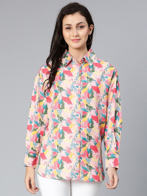 Oxolloxo Multicolor Viscose Printed Shirt Price in India