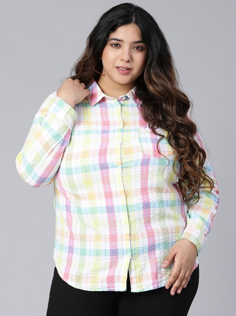Oxolloxo Multicolor Cotton Checks Shirt Price in India
