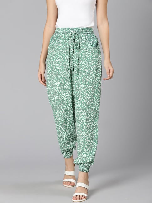 Printed Viscose Regular Fit Women's Joggers