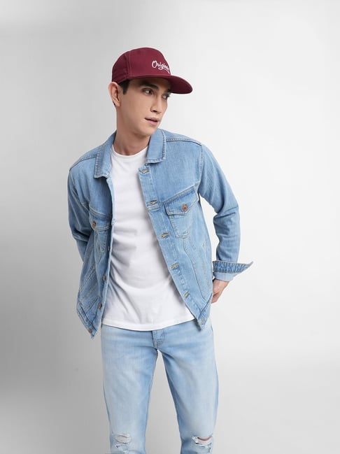 Jack Jones Light Blue Regular Fit Denim Jacket