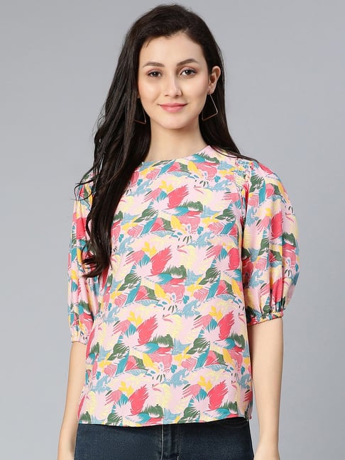 Oxolloxo Multicolor Viscose Printed Top