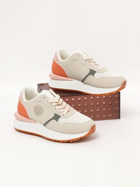 Ginger by Lifestyle Women's Beige Running Shoes