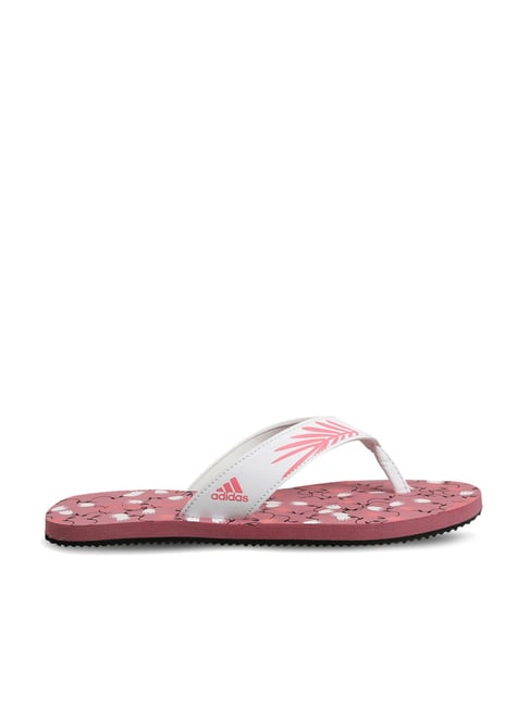 Adidas Women's cloudfoam Ws White Flip Flops