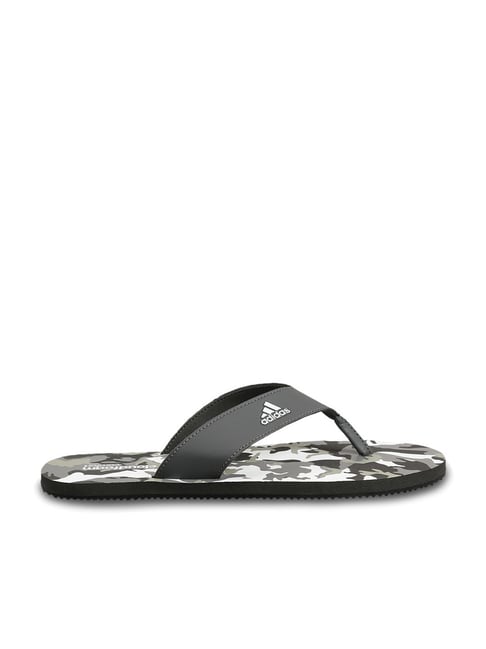 Adidas Men's cloudfoam Ms Grey Flip Flops