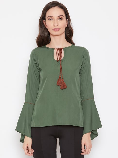 Alsace Lorraine Paris Green Regular Fit Top