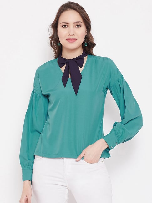 Alsace Lorraine Paris Green Regular Fit Top