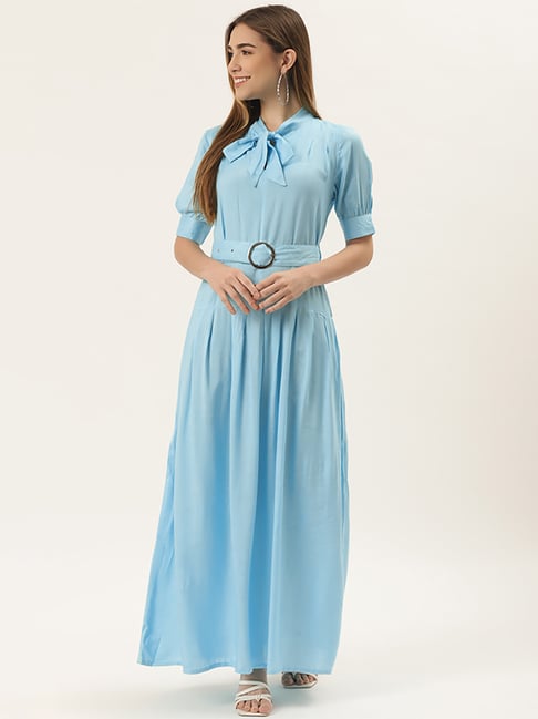blue maxi dress designer Juliene Maxi Dress