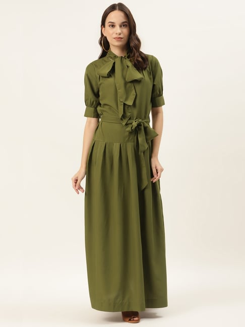 Buy Alsace Lorraine Paris Green Maxi Dress for Women Online @ Tata CLiQ