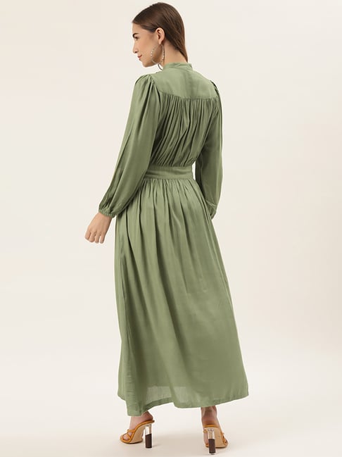 chinese dress ladies Cut-Out Ruched Halterneck Maxi Dress in White - L main image 1
