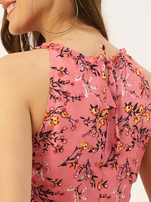 Alsace Lorraine Paris Pink Printed Maxi Dress