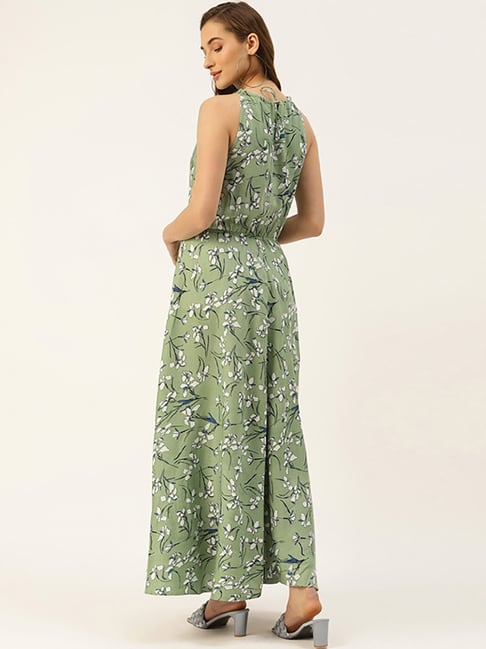 Buy Alsace Lorraine Paris Green Printed Maxi Dress for Women Online @ Tata  CLiQ