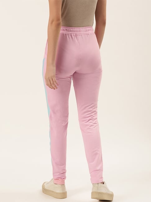 Buy Alsace Lorraine Paris Pink Mid Rise Track Pants for Women